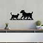 Wallity Best Friends Escultura de Pared de Metal Negra 27 x 70 cm